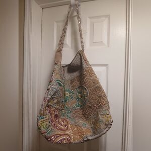 NEW Muche MUCHETTE FABRIC LEATHER BOHO HOBO BAG